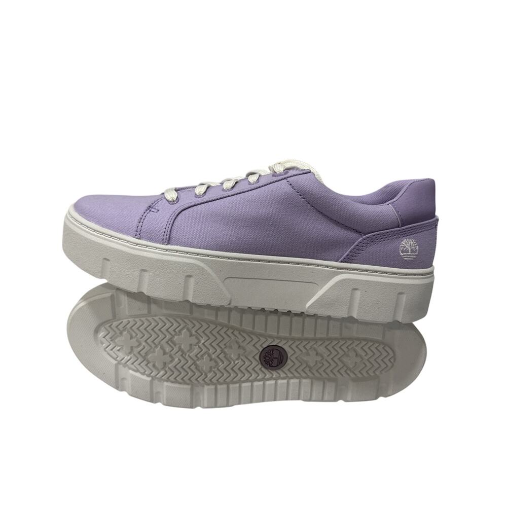 Timberland‎ Women's Laurel Court Low Lace Purple Canvas Sneaker A64GC - Size: 10